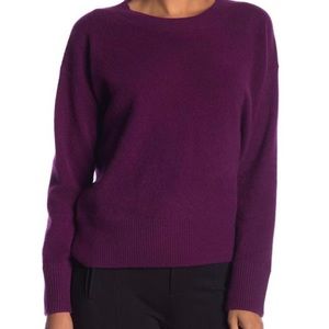 Vince Cashmere Oversized Mulberry Pullover Sweater
